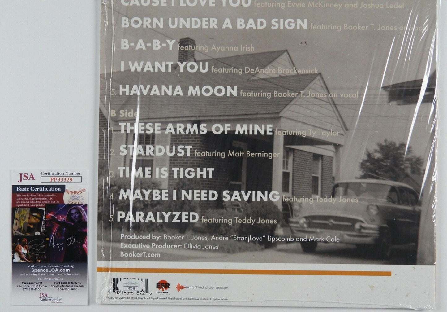 Booker T JSA Signed Autograph Album Record LP Note By Note