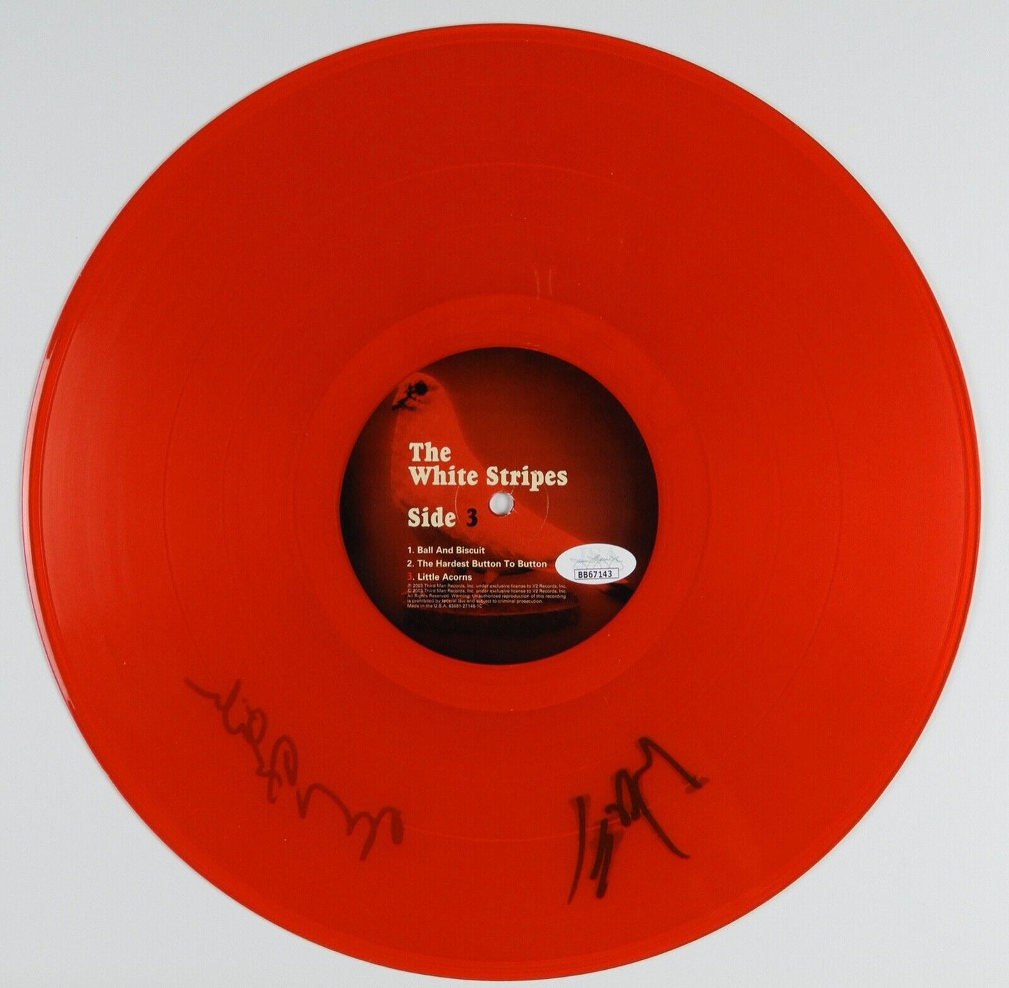 The White Stripes JSA Signed Autograph Album Record Vinyl Elephant Jack White