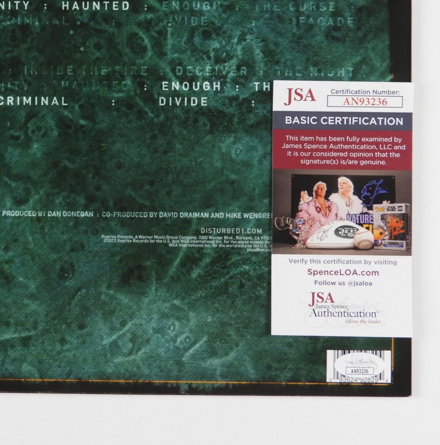 Disturbed Fully JSA Signed Autograph Vinyl Album Record Indestructible