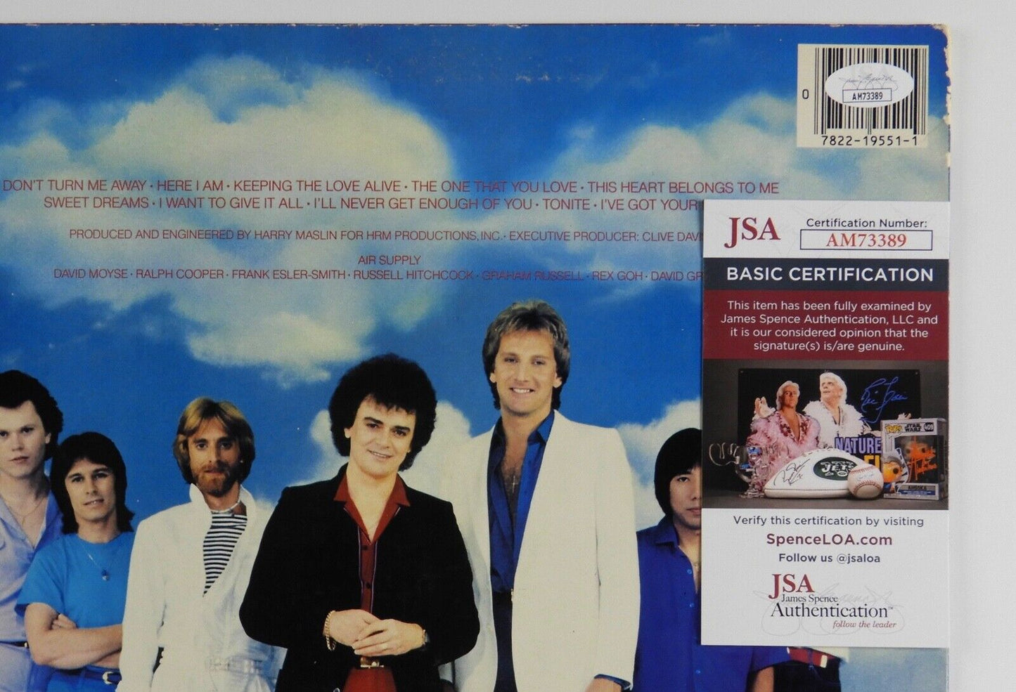 Air Supply JSA Signed Autograph Record Vinyl Graham Russell Hitchock