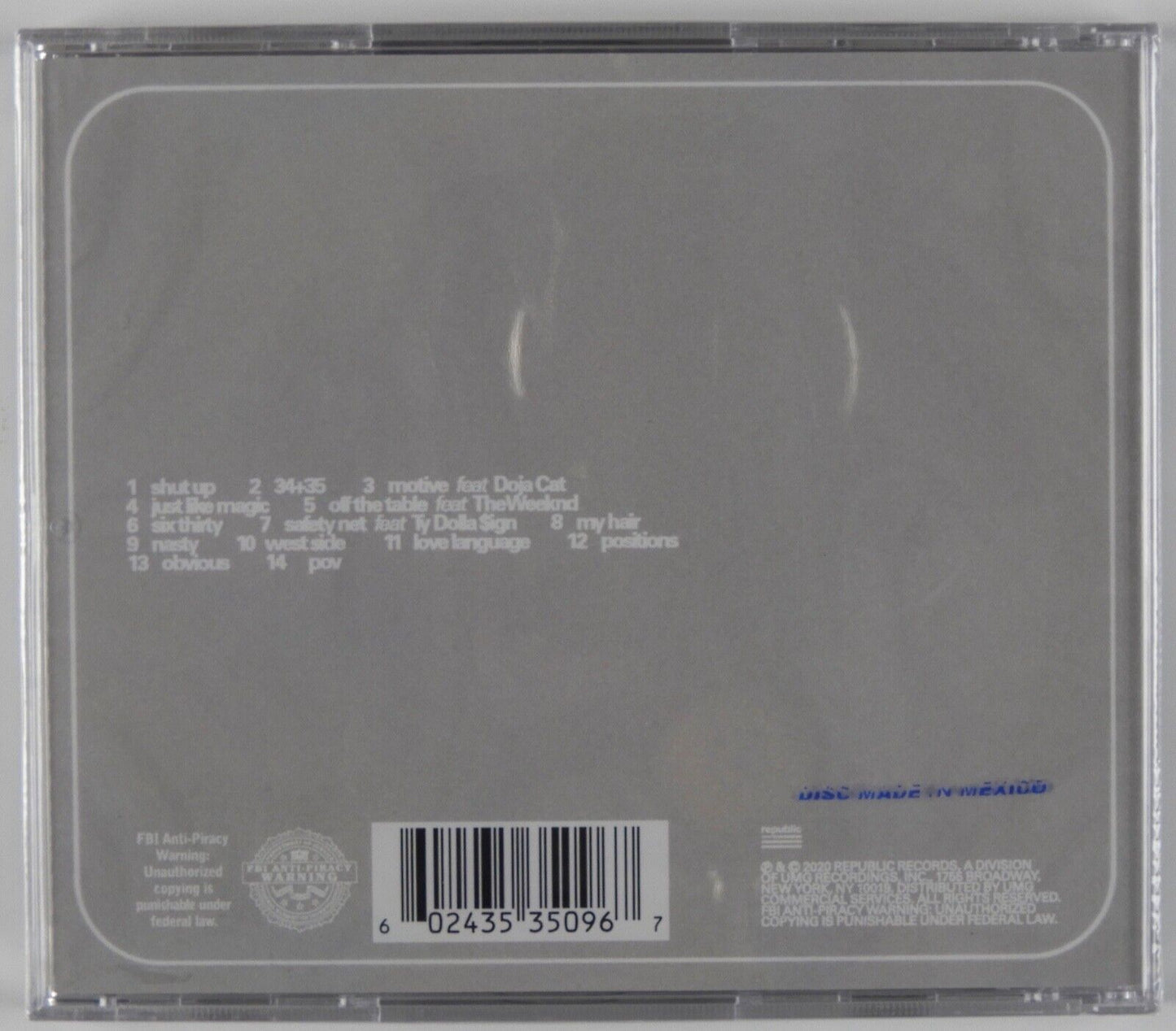 Arianna Grande Signed Autograph CD Booklet Still Sealed Position