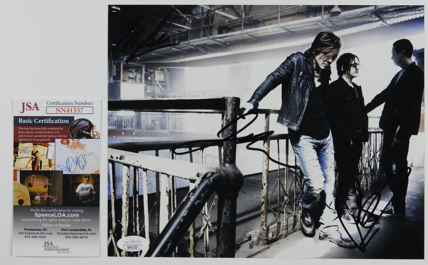 The Goo Goo Dolls JSA Autograph Signed 8 x 10 photo John Rzeznik, Robby Takac