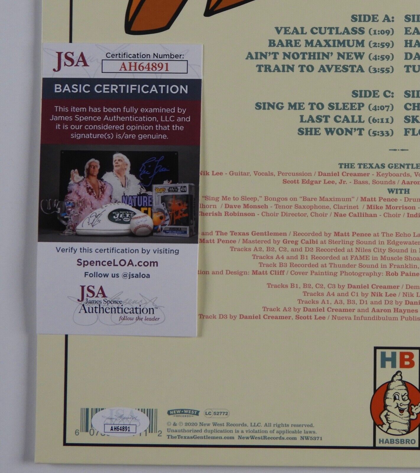 The Texas Gentlemen JSA Signed Autograph Album Record Floor It!