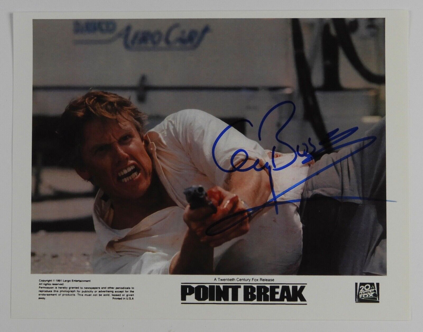 Gary Busey JSA Signed Autograph Photo 8 x 10 Point Blank