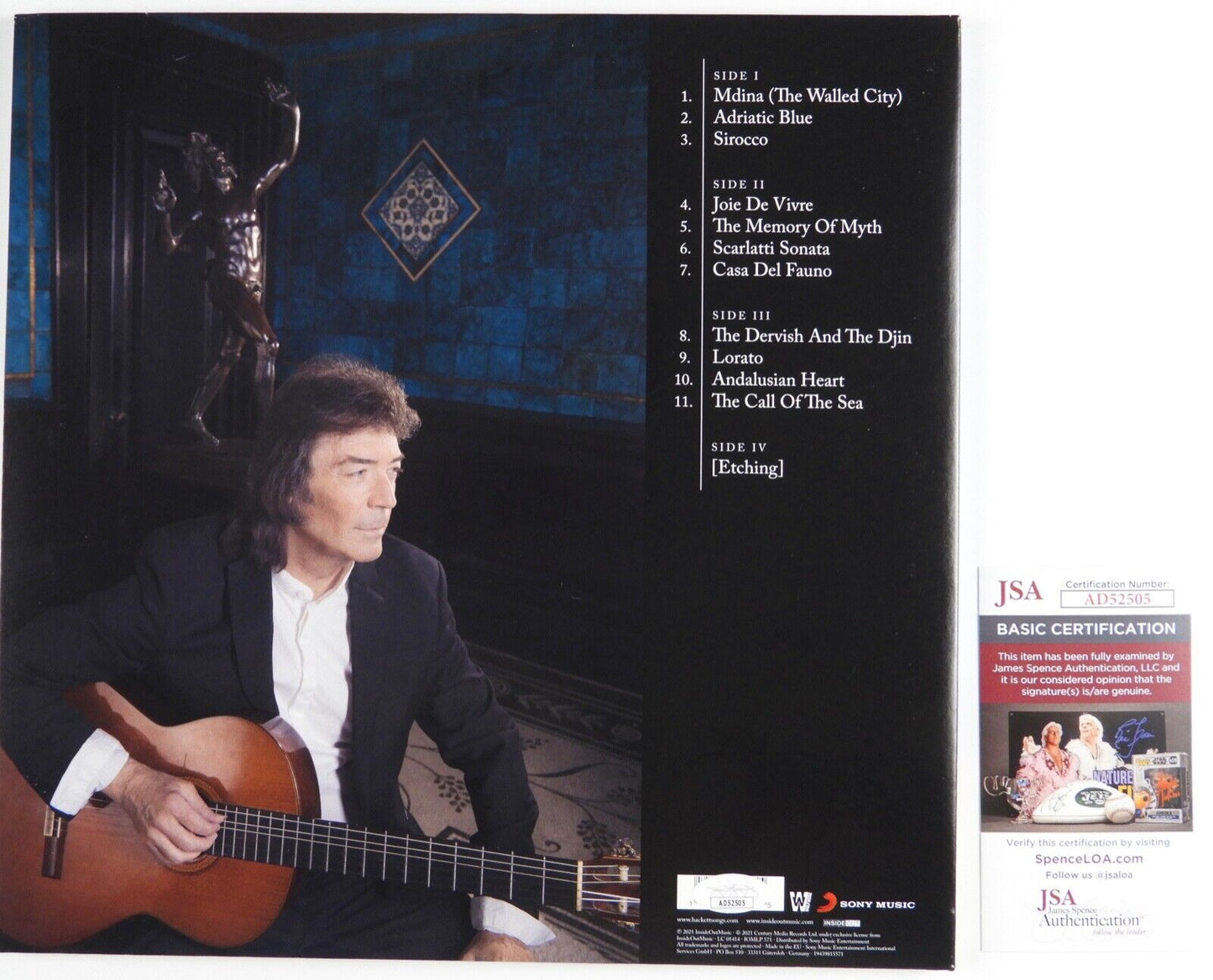 Steve Hackett Signed JSA Autograph Album Record Vinyl Under A Mediterranean Sky