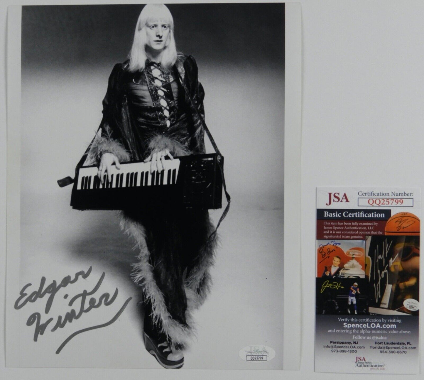 Edgar Winter JSA Signed Autograph Photo 8 x 10