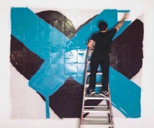 CHVRCHES - Love Is Dead Spray Painted Vinyl LP Signed Autographed Record Charity