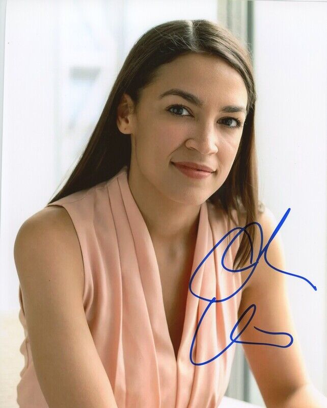 Alexandria Ocasio-Cortez AOC Autograph Signed Photo ACOA COA