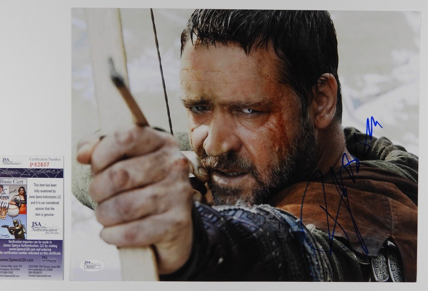 Russell Crowe Autograph JSA 11 x14 Signed Photo Gladiator Robin Hood