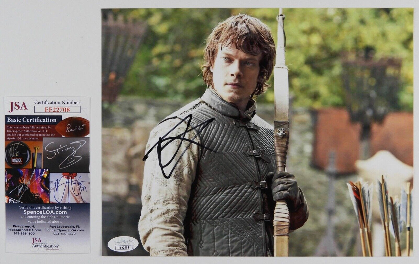 Alfie Allen Game Of Thrones Signed Autograph JSA COA 8 x 10