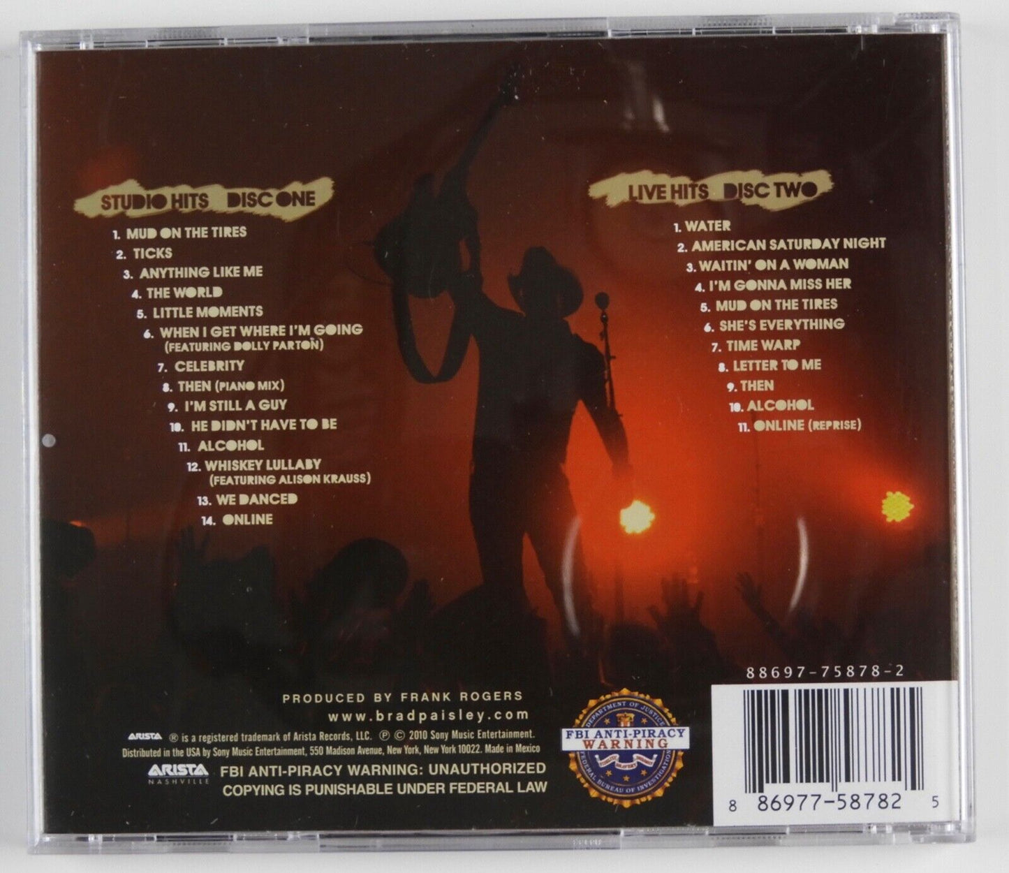 Brad Paisley JSA Signed Autograph CD Booklet Hits Alive