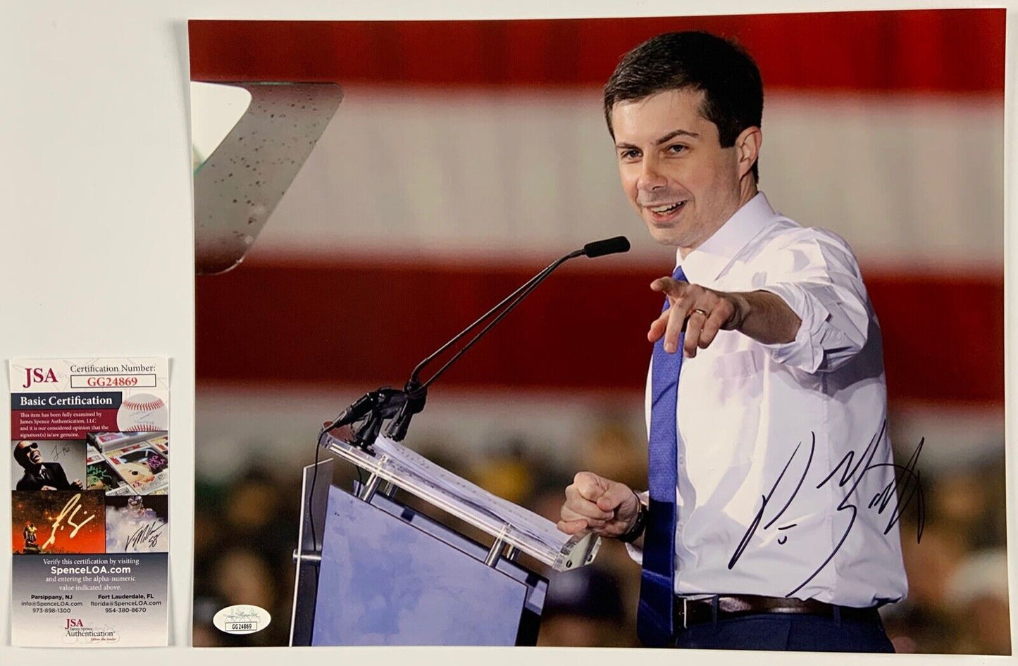 Mayor Pete Buttigieg Autograph Signed Photo 11 x 14 JSA President