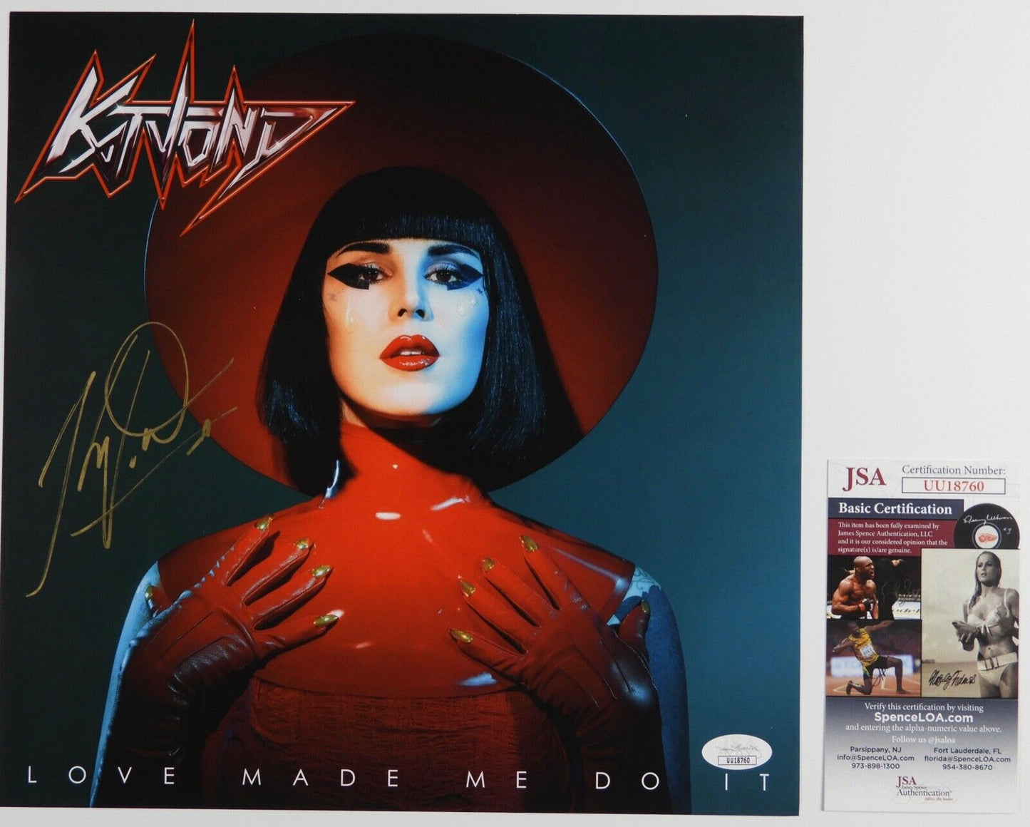Kat Von D JSA Autograph Signed Record Album Litho Love Made Me Do It