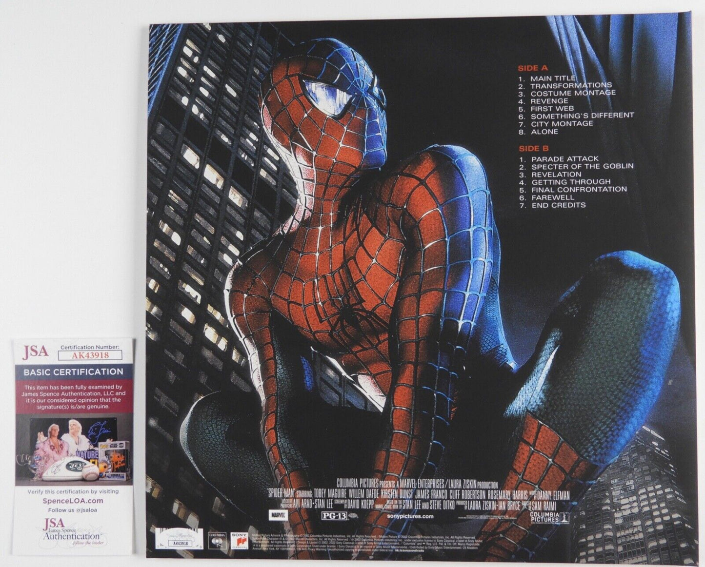 Danny Elfman Signed JSA Autograph Album Record Spider-Man Soundtrack