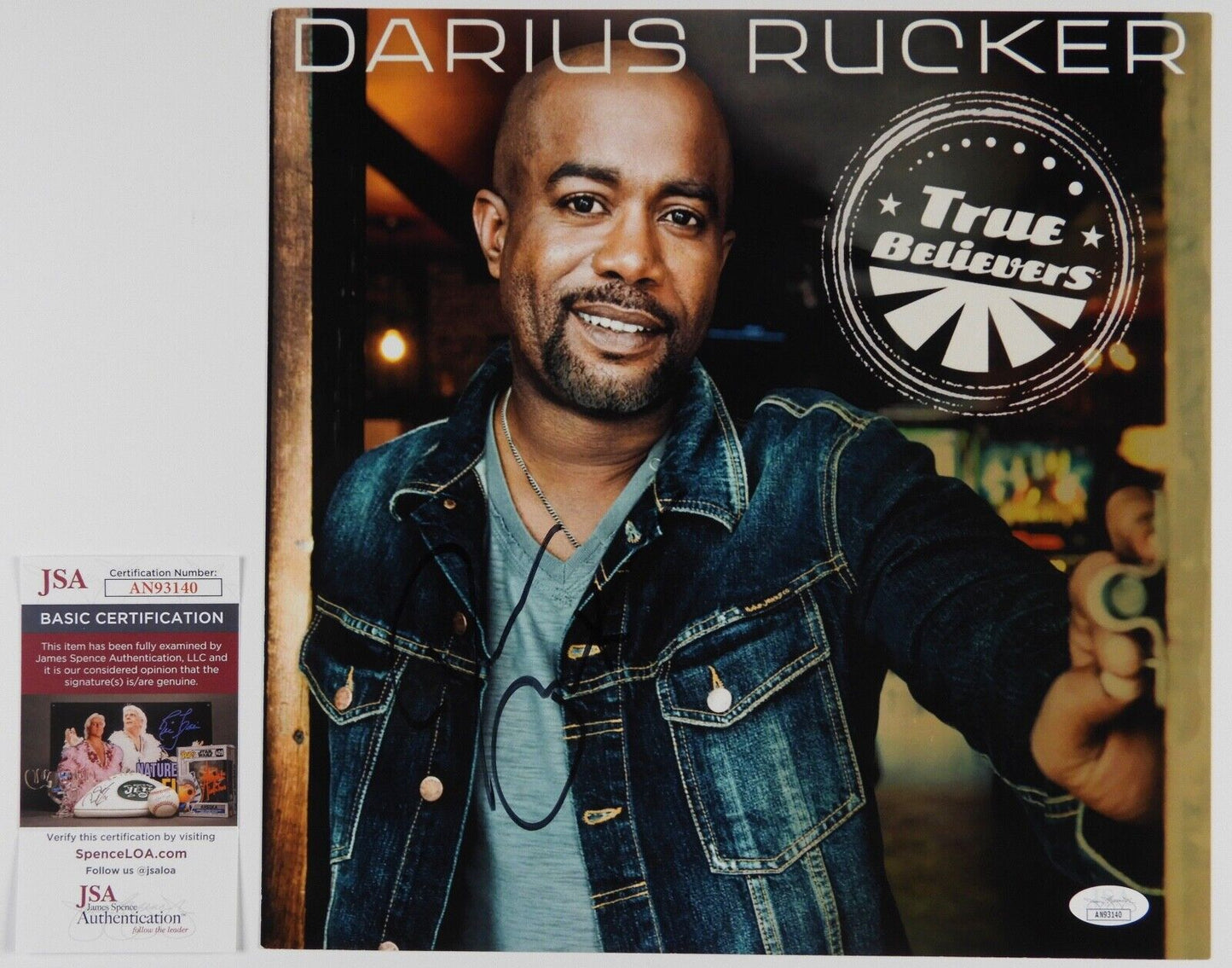 Darius Rucker JSA Signed Autograph Album Insert True Believers