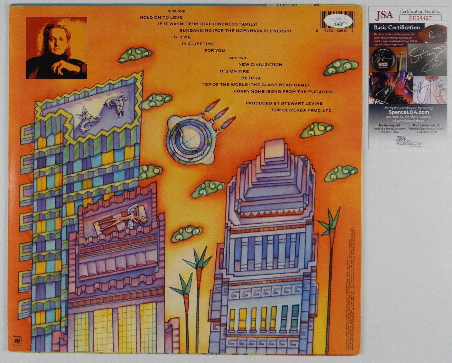 Jon Anderson YES JSA Signed Autograph Record Album Vinyl City Of Angels