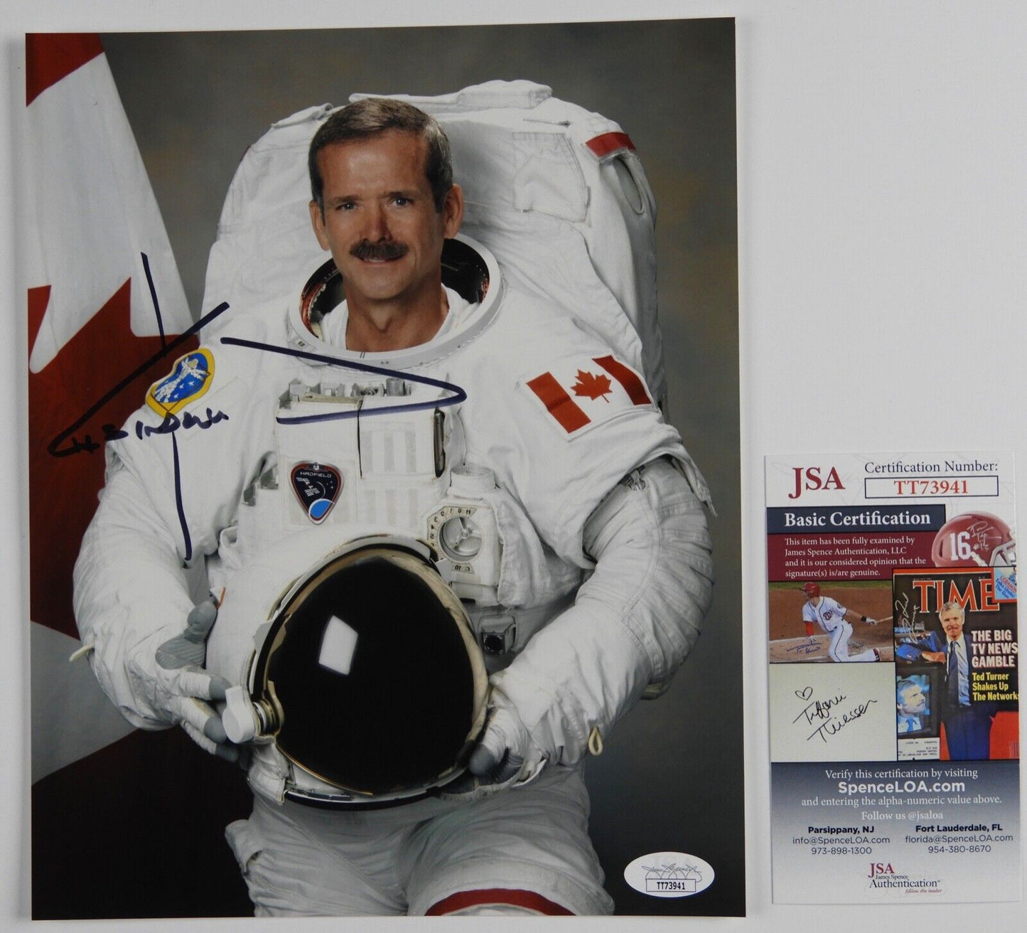 Canadian astronaut Chris Hadfield Signed Autograph JSA COA 8 x 10 photo
