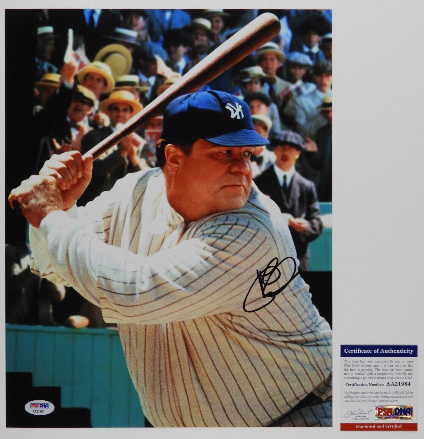 John Goodman Autograph PSA 11 x 14 Signed Photo Babe Ruth