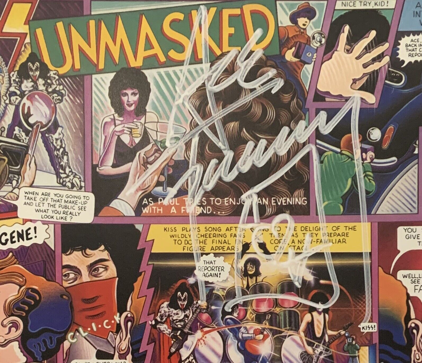 KISS Paul Stanley Ace Frehley JSA Autograph Signed Record Album Unmasked