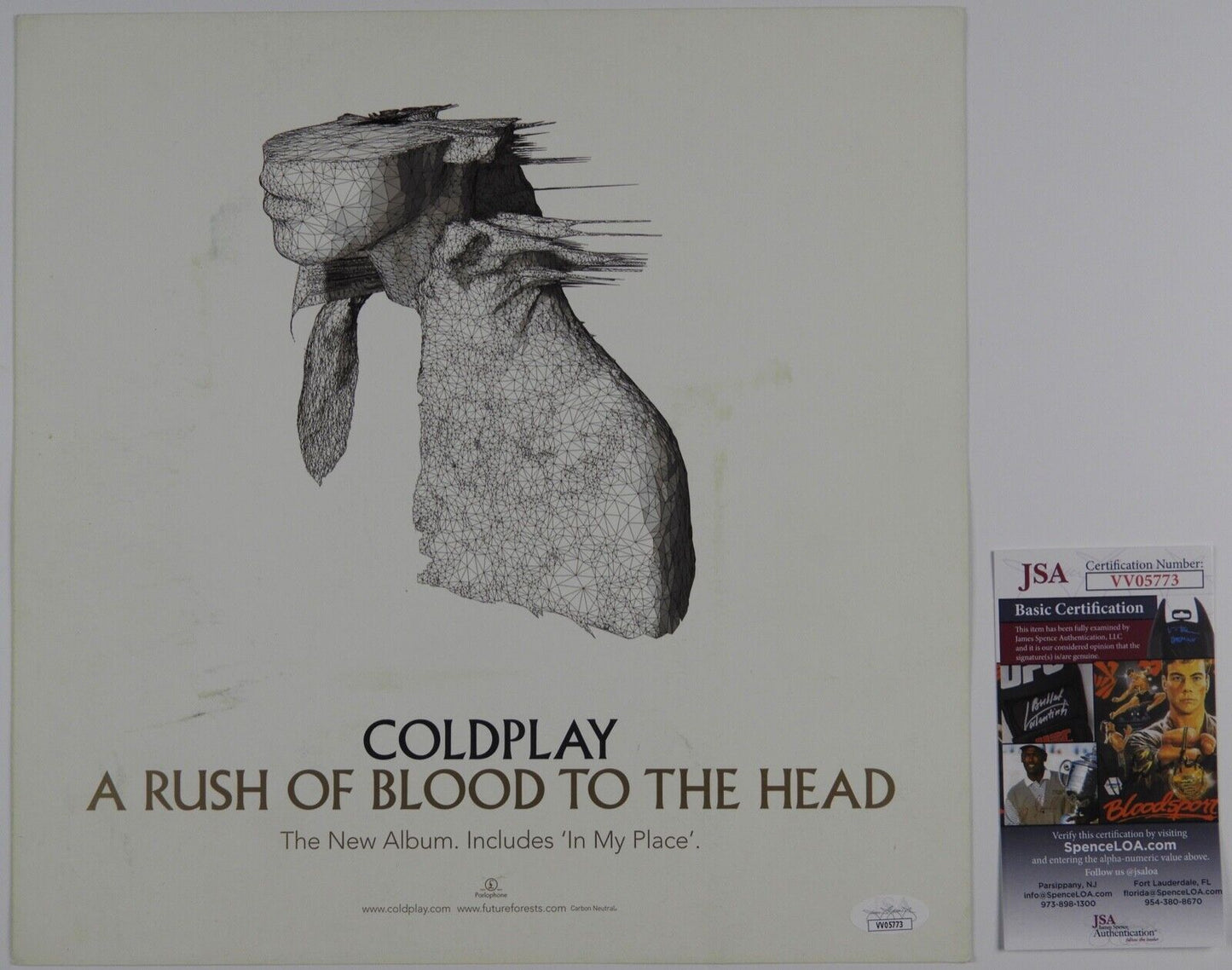 Coldplay JSA Signed Autograph Album Flat A Rush Of Blood Chris Martin Guy Jonny