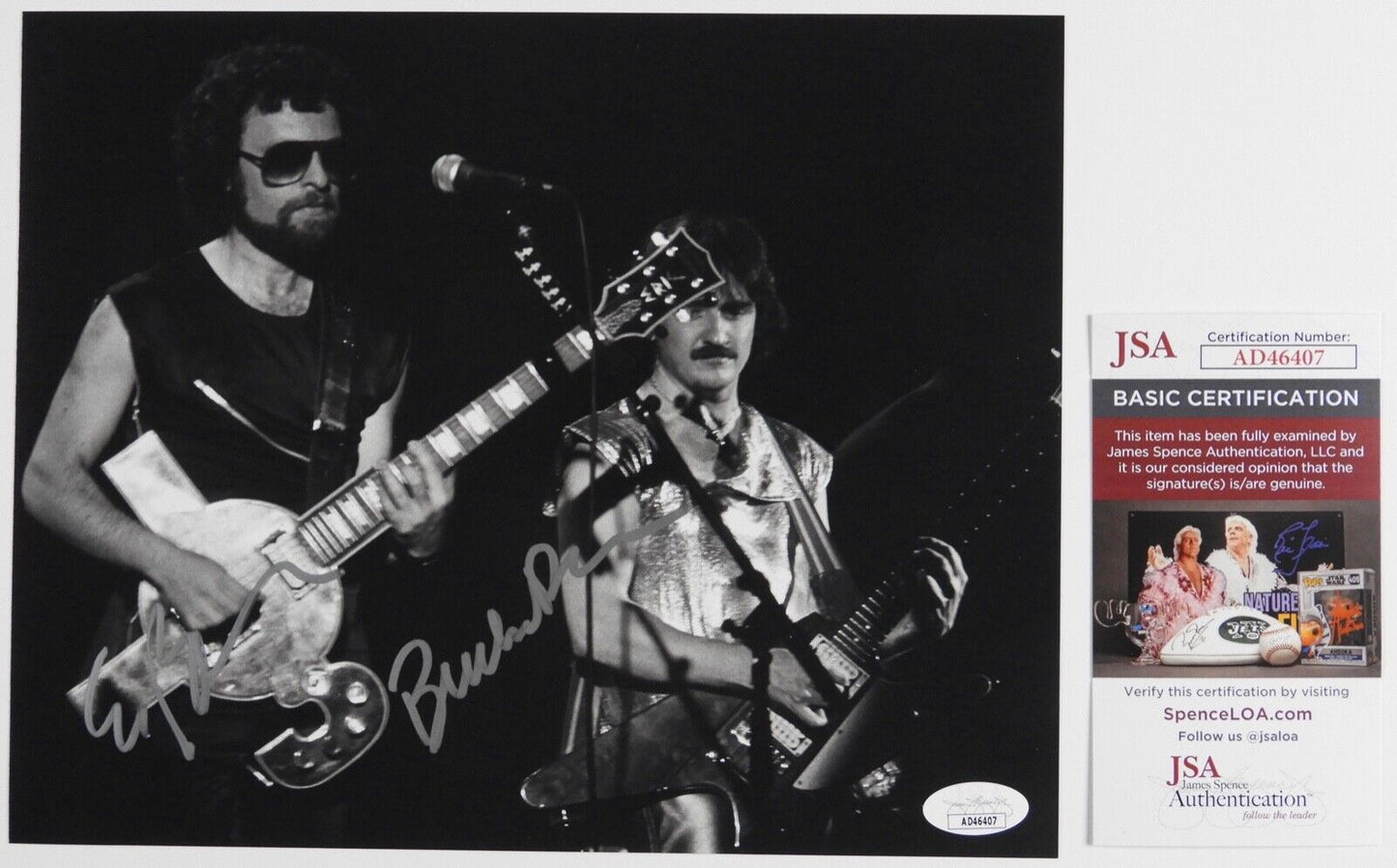 Buck Dharma Eric Bloom JSA Signed Autograph Photo 8 x 10 Blue Oyster Cult