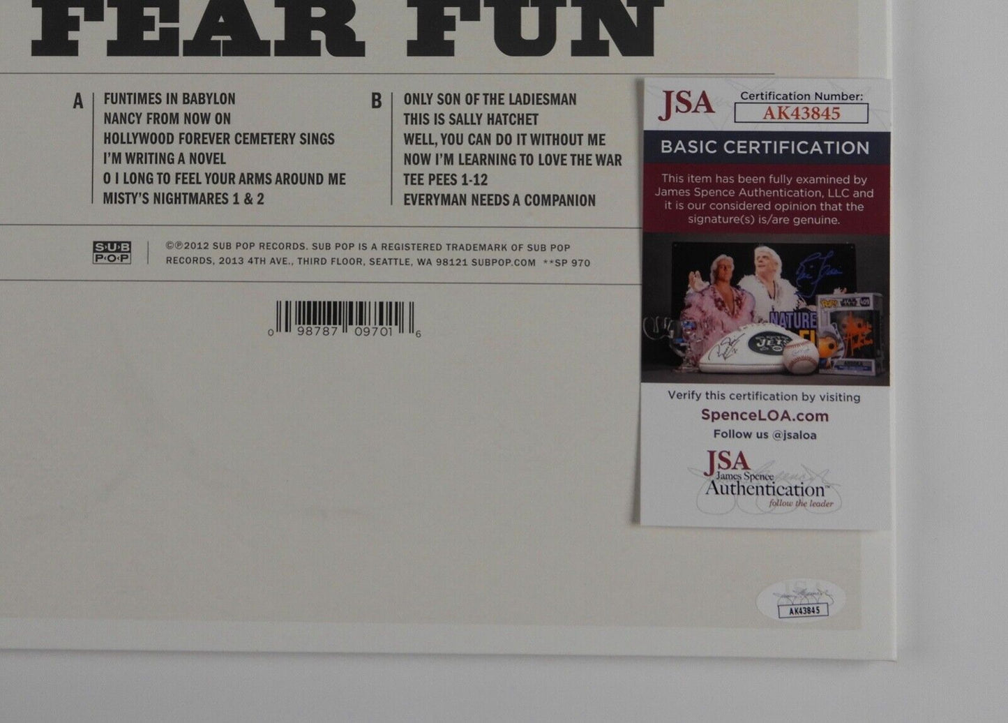 Father John Misty Signed JSA Signed Autograph Album Record Fear Fun