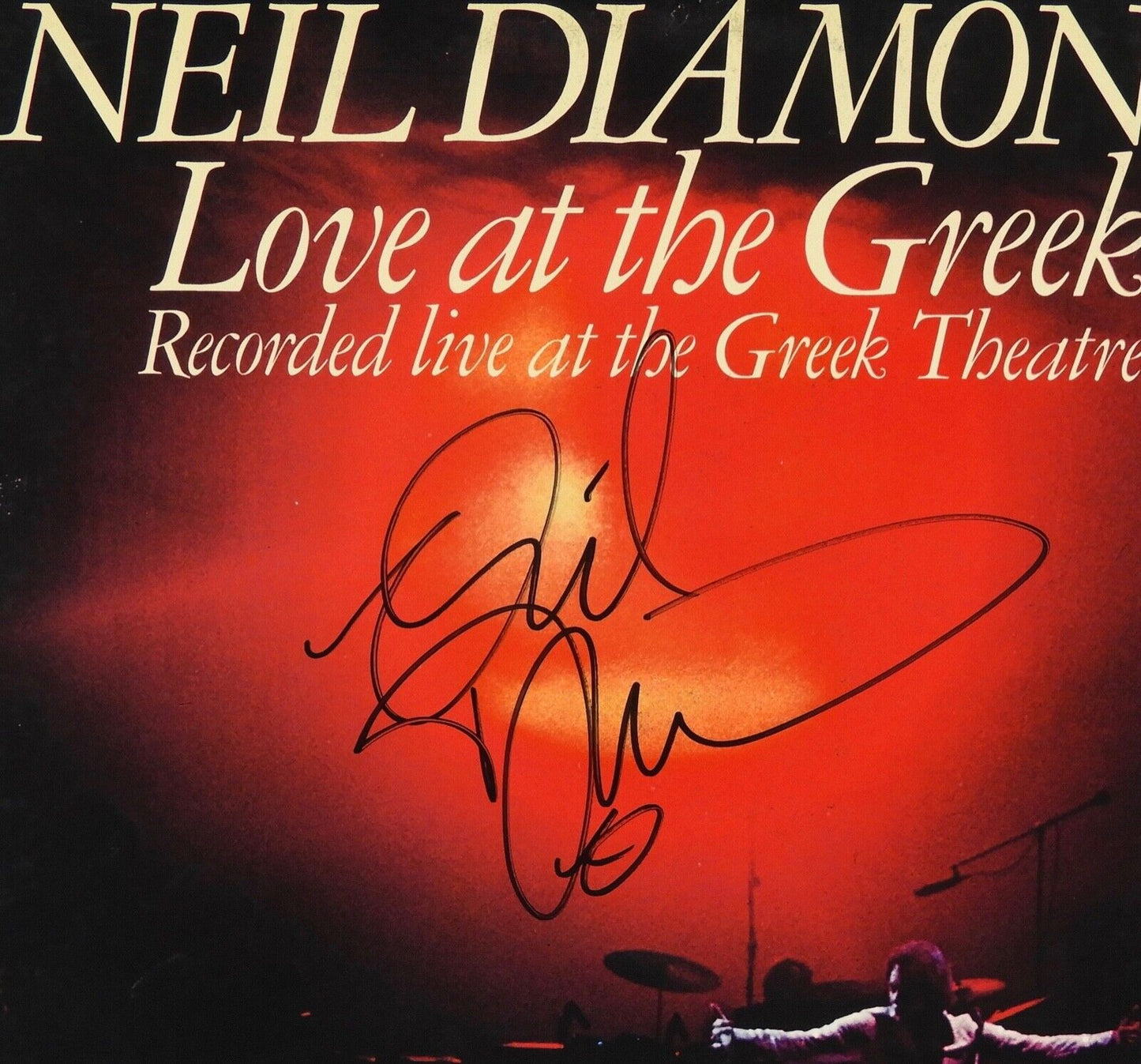 Neil Diamond Love At The Greek Signed Autograph JSA Album LP Record
