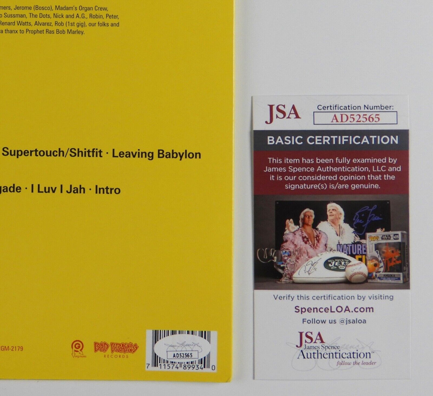 Bad Brains H.R - Human Rights Signed JSA Autograph Album