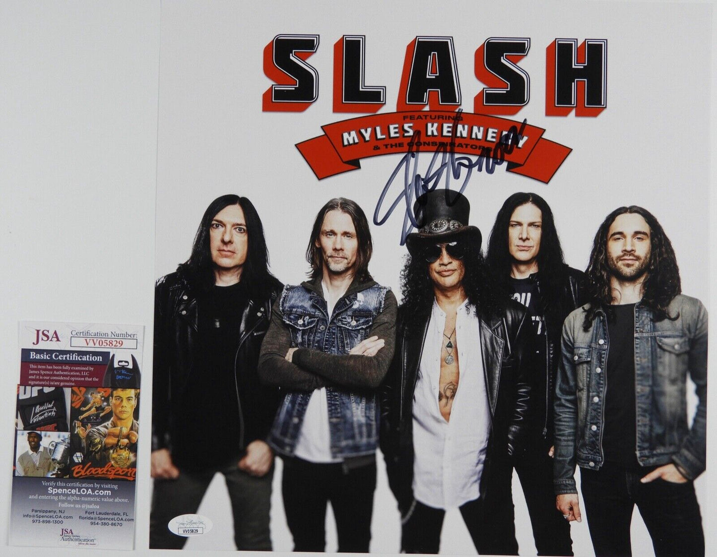 Slash JSA Signed Autograph Album Record Lithograph Guns N' Roses