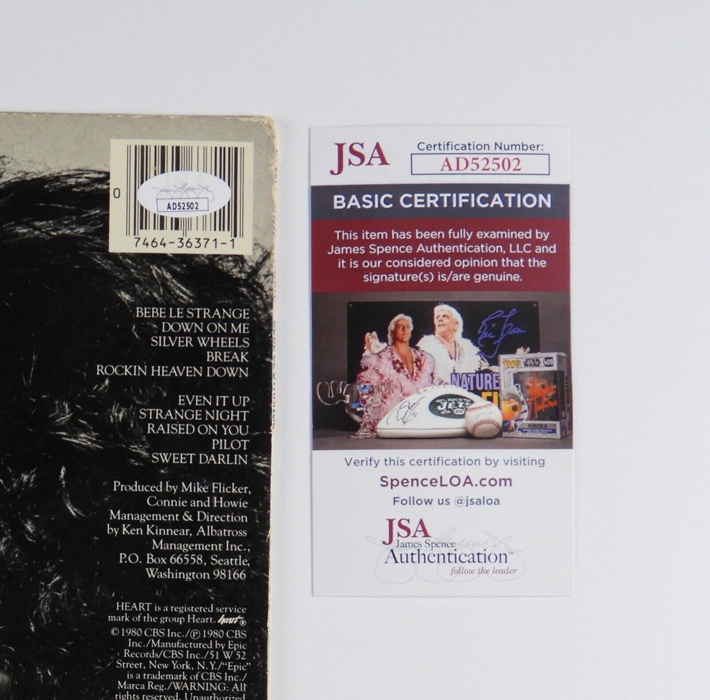 Heat Ann Wilson Nancy Wilson Signed JSA Autograph Album Record Vinyl