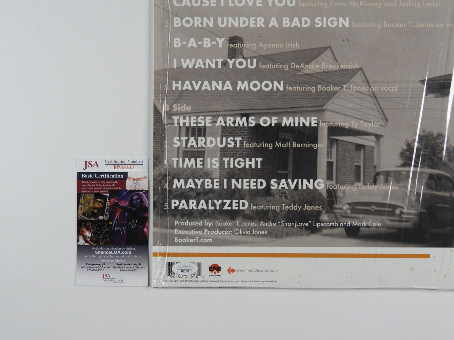 Booker T Jones JSA Signed Autograph Album Record LP Note By Note