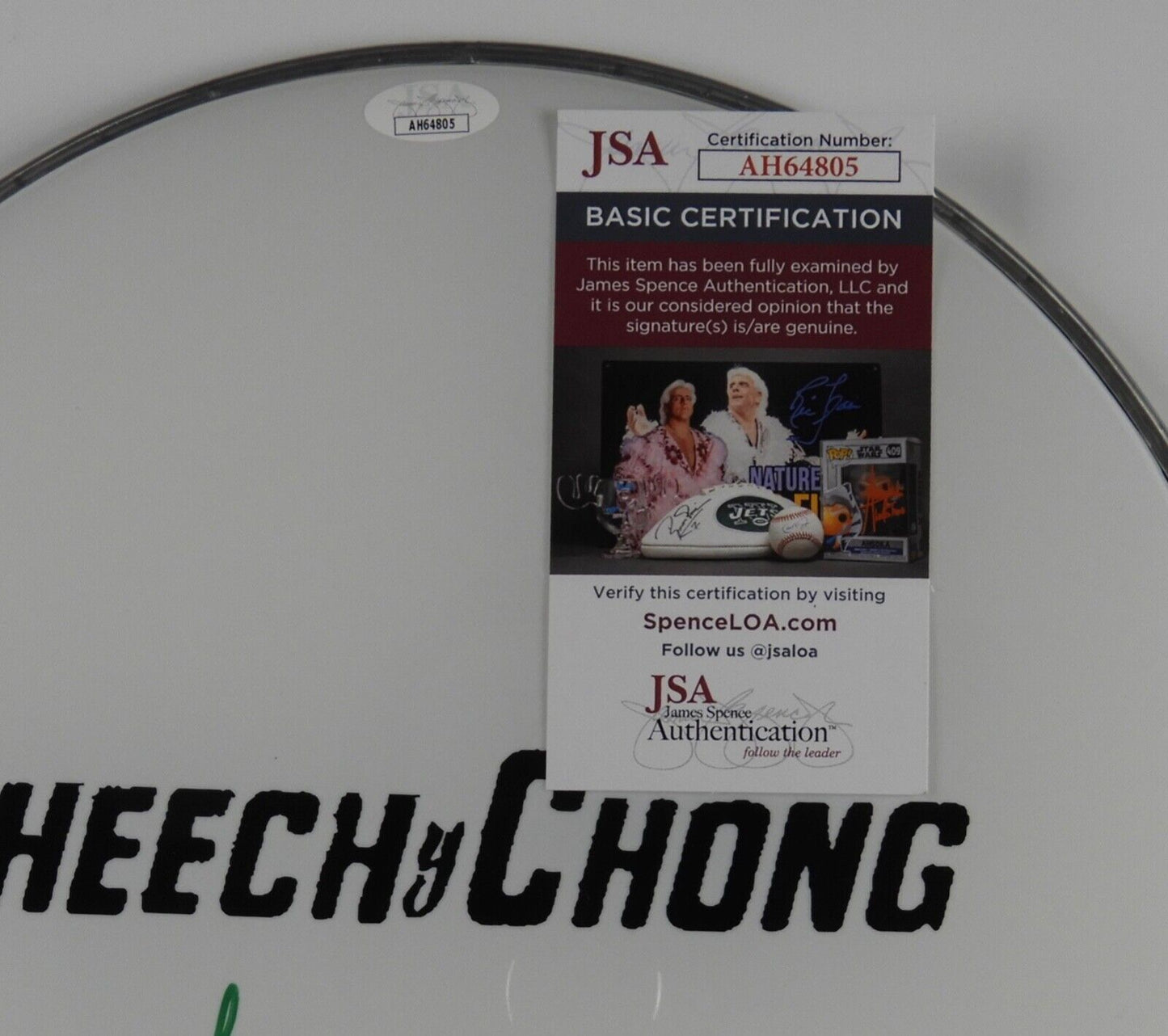 Cheech & Chong JSA Autograph Signed Drum Head 12"