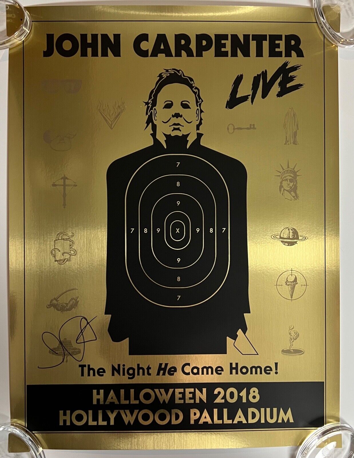 John Carpenter Live JSA Signed Autographed Halloween Lithograph Poster