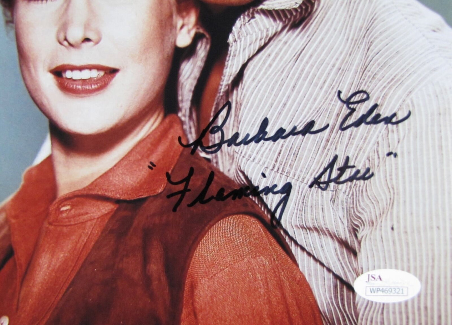 Barbra Eden w Elvis Flaming Star signed autograph 8 x 10 JSA COA