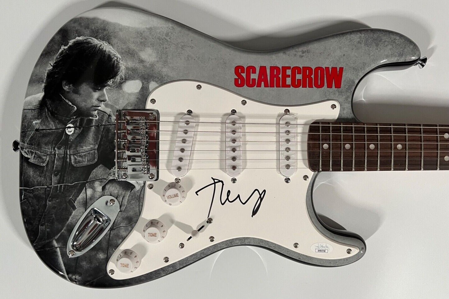 John Mellencamp JSA Guitar Autograph Signed Guitar Fender Squier Stratocaster