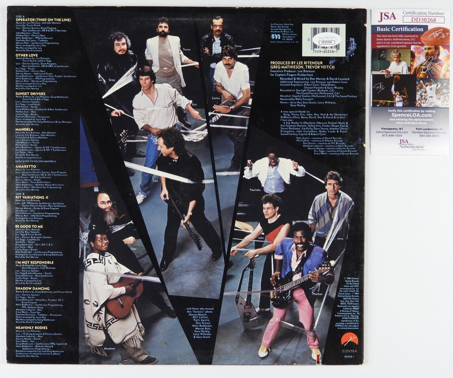 Lee Ritenour Signed Autograph JSA Record Album Vinyl Original