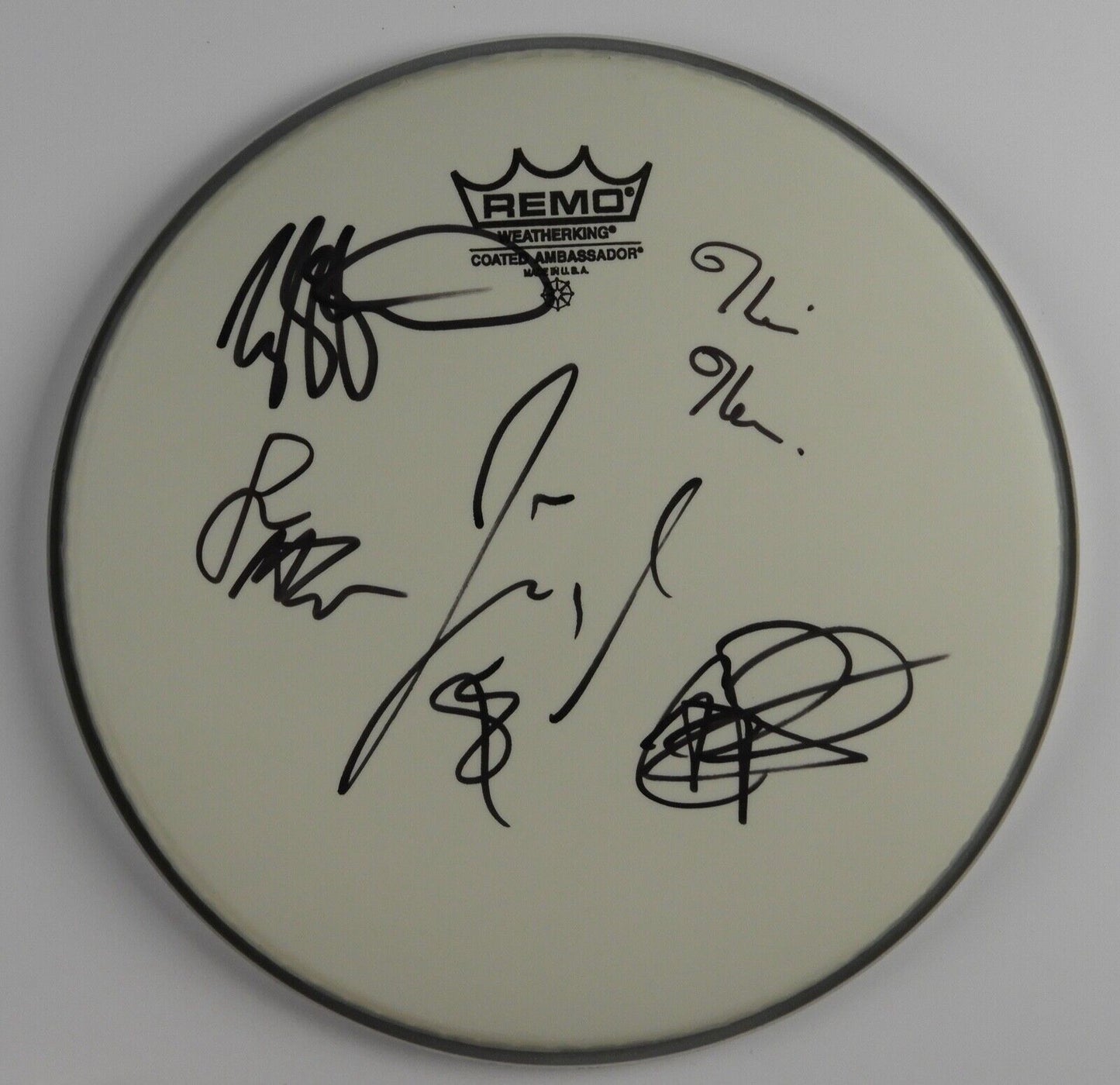 Barenaked Ladies JSA Fully Signed Autograph Drum Head Robertson Jim Creeggan +