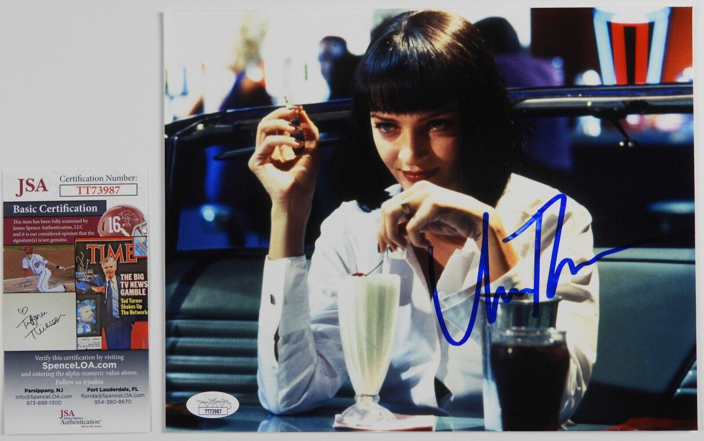 Uma Thurman Pulp Fiction Signed JSA Autograph Photo 8 x 10