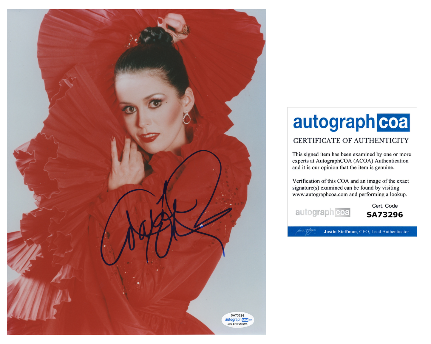 Marie Osmond Signed ACOA Signed Autograph 8 x 10 Photo