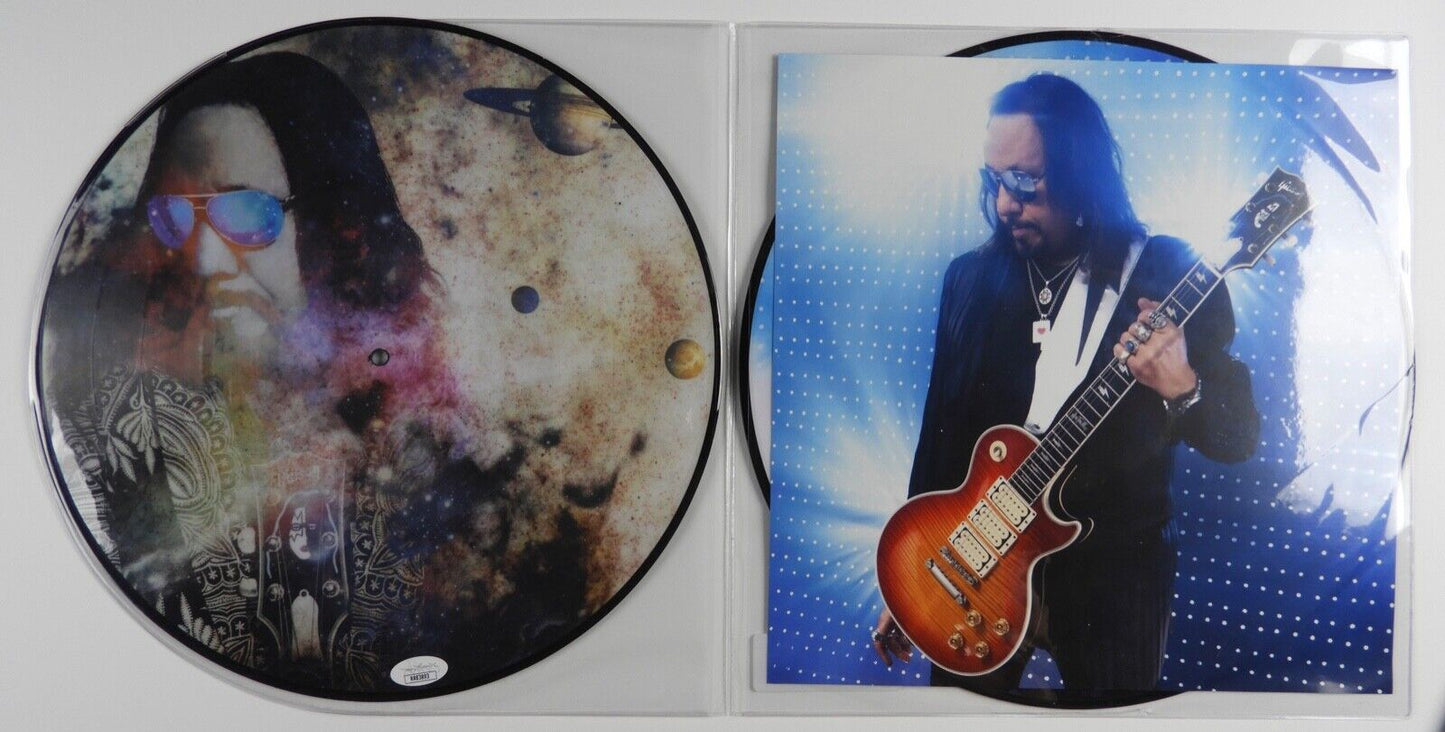 KISS Ace Frehley Autograph Signed Record Album Spaced Invaders Picture Disc