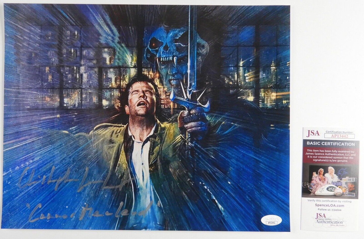 Christopher Lambert Highlander Autograph Signed Photo JSA 11x14