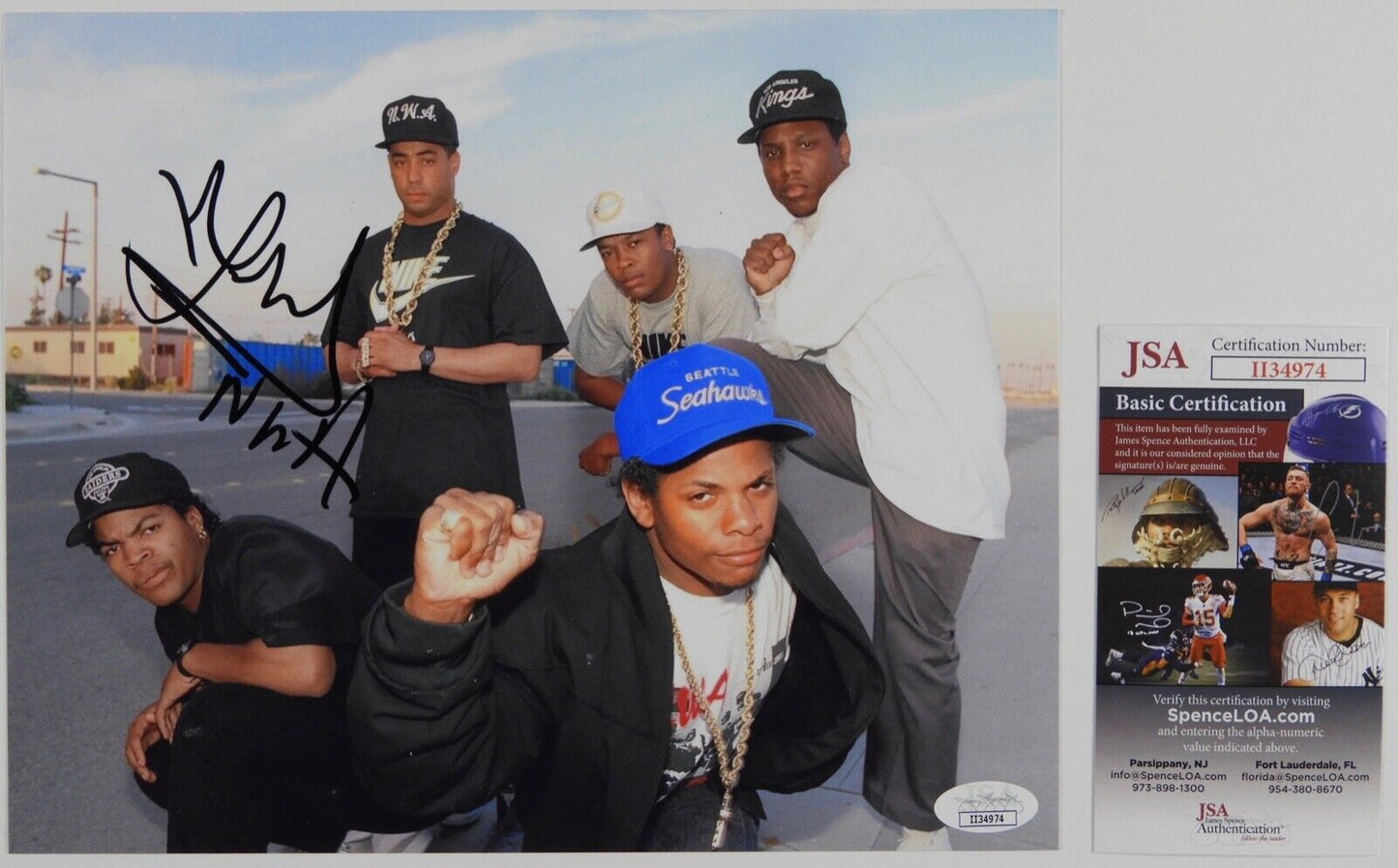 DJ Yella N.W.A. Autograph JSA 8 x 10 Signed Photo