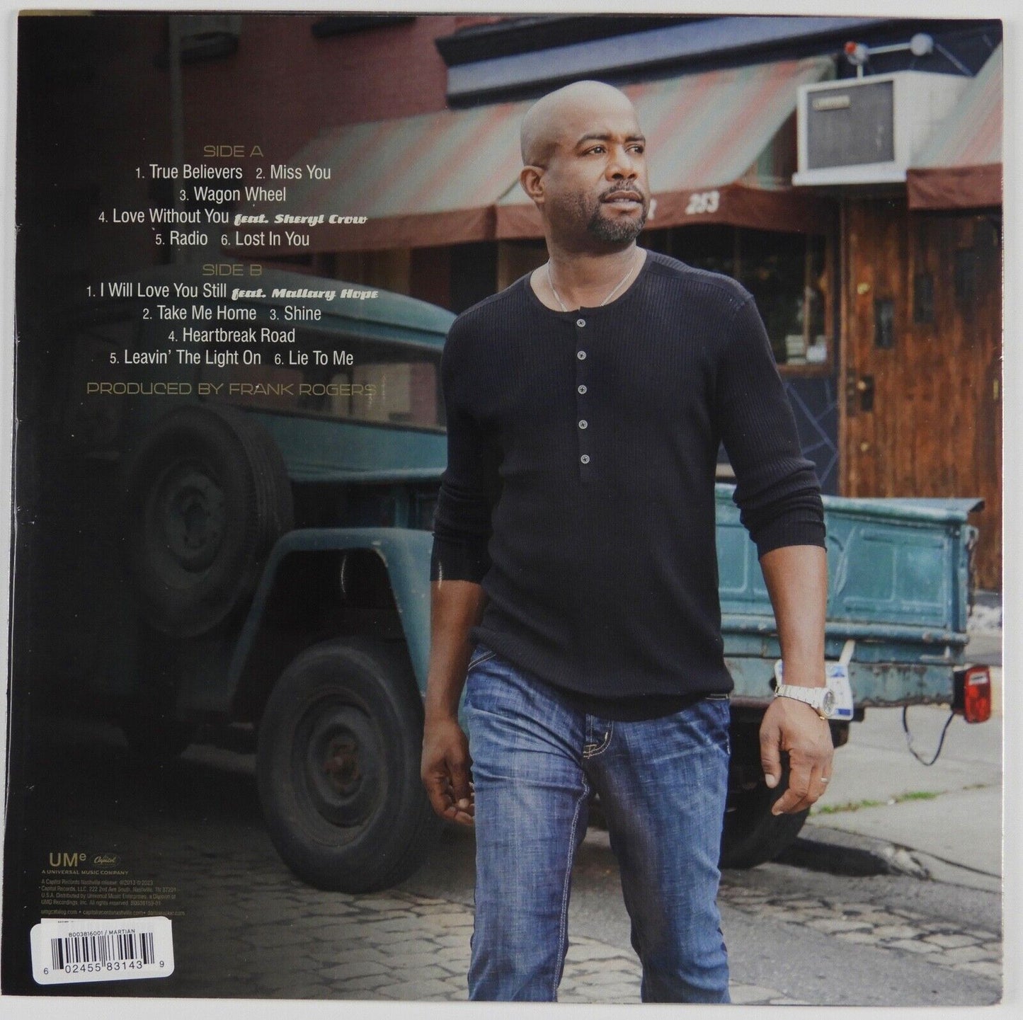 Darius Rucker JSA Signed Autograph Album Insert True Believers