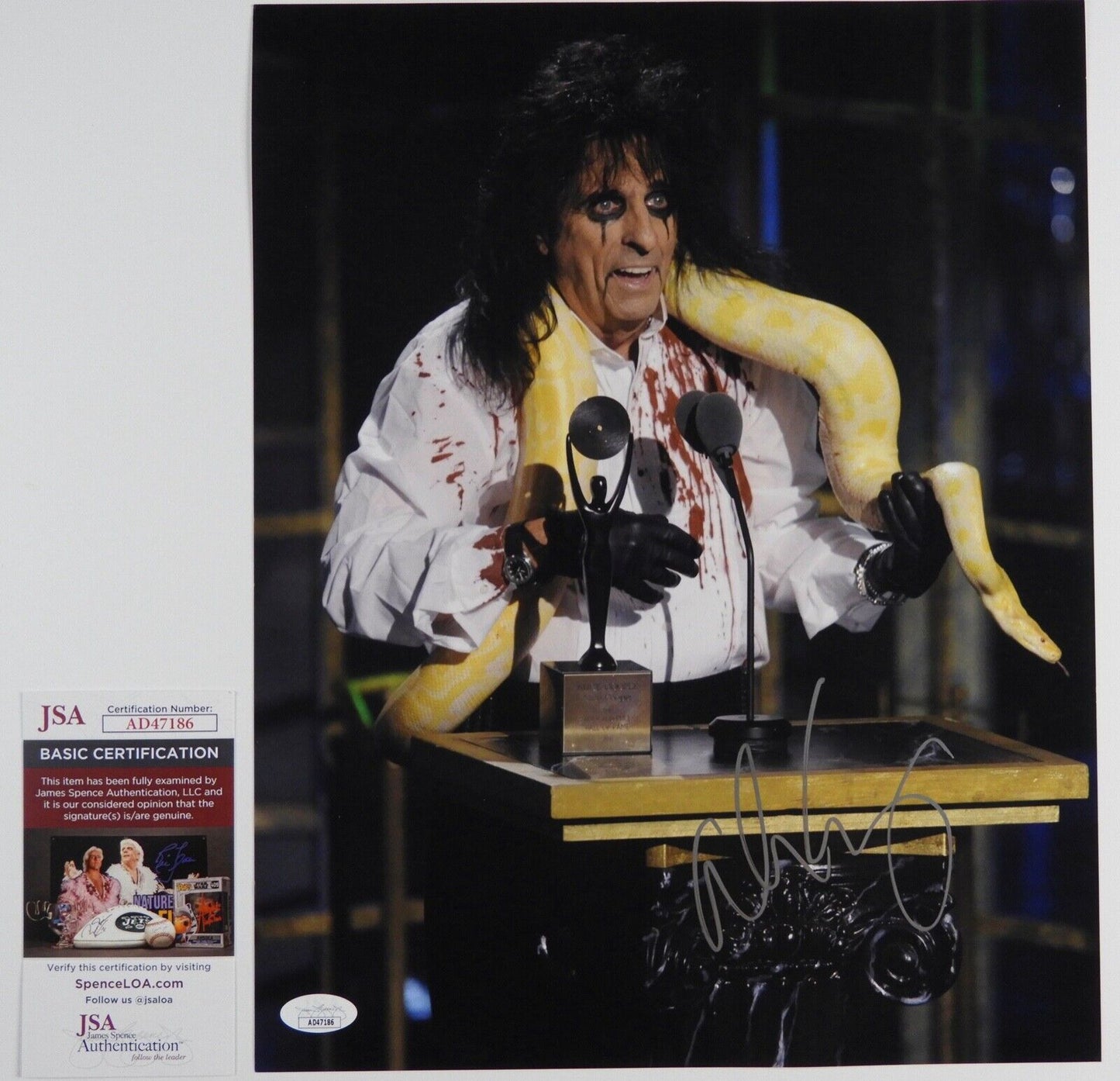 Alice Cooper JSA Signed Autograph Photo 11 x 14