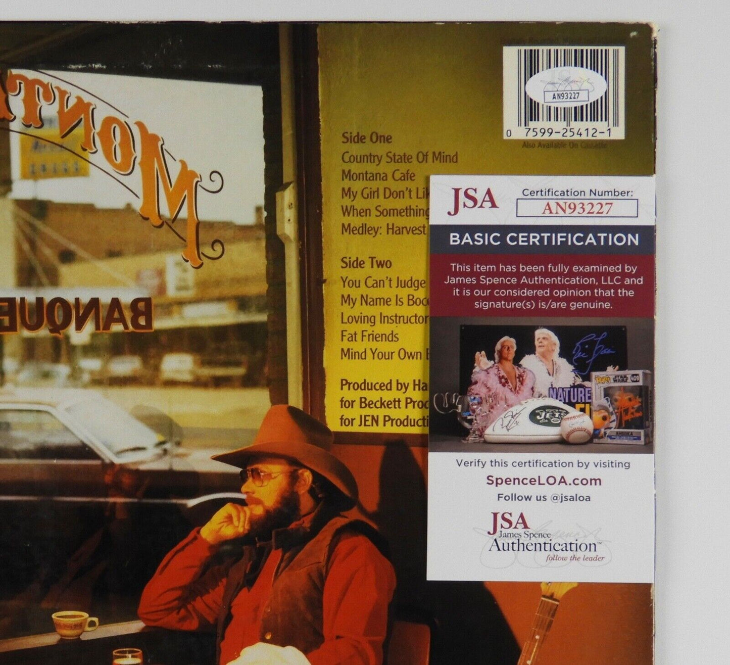 Hank Williams Jr JSA Signed Autograph Album Record Vinyl Montana Cafe