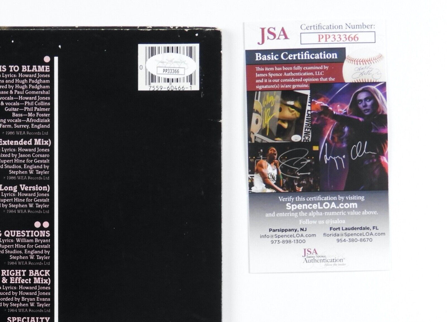 Howard Jones JSA Signed Autograph Album Record LP Action Replay