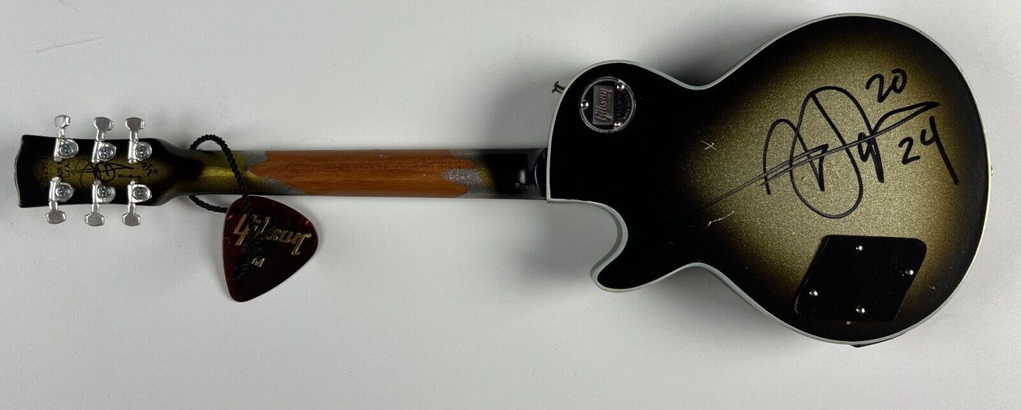 Adam Jones TOOL Autograph Signed Mini Guitar Axe Heaven 1:4 Scale Gibson