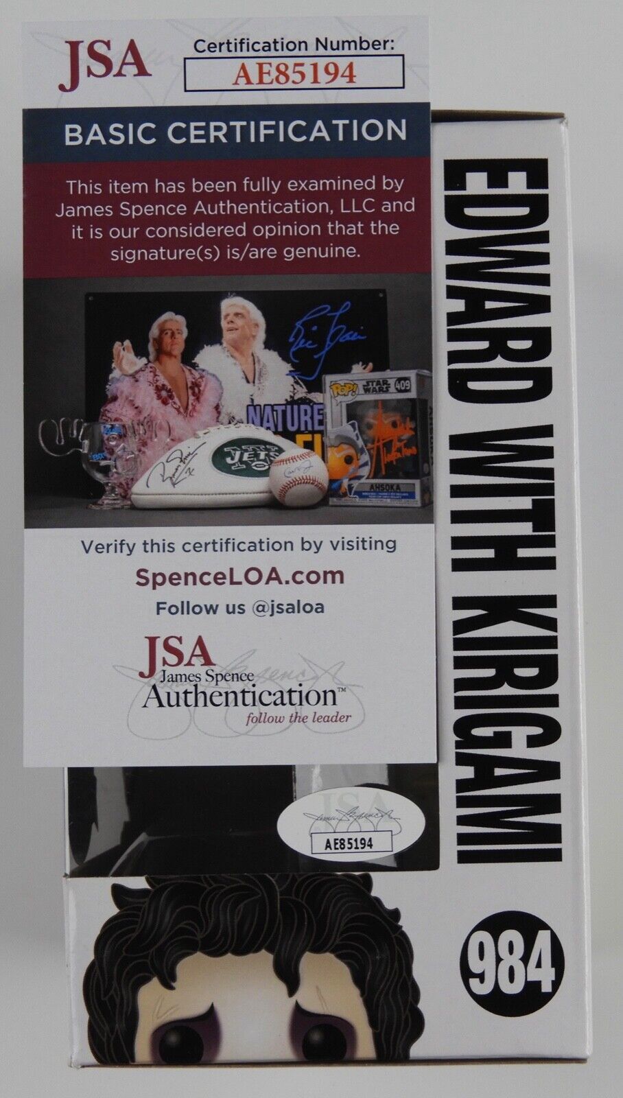 Johnny Depp JSA Signed Autograph Funko Pop 984 Edward Scissorhands #984