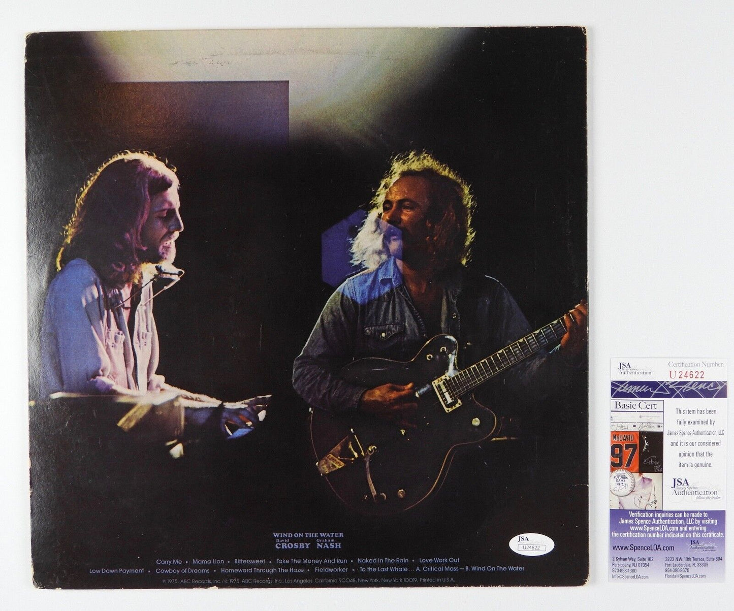 Graham Nash Signed Autograph JSA Album Vinyl Record Wind On The Water