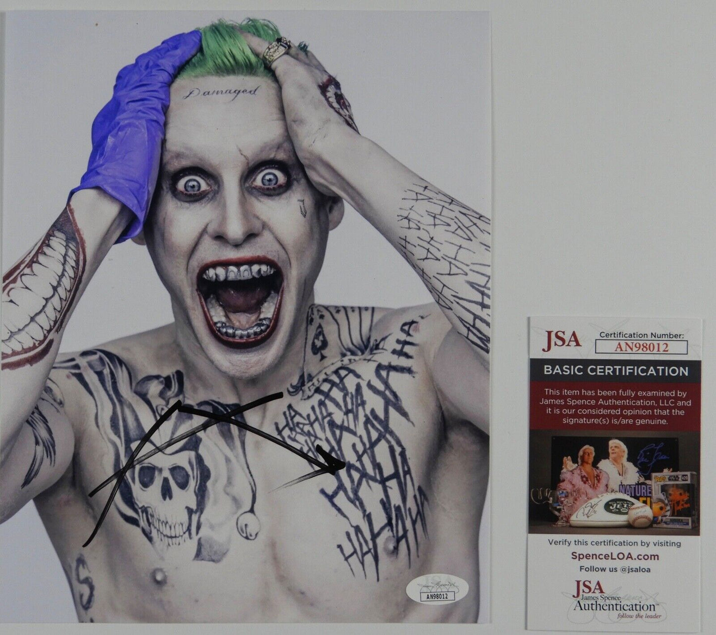 Jared Leto JSA Signed Autograph 8 x 10 photo Joker Batman
